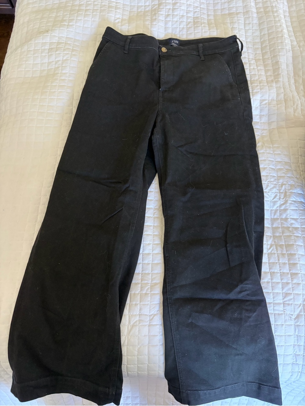 J. Crew Black Straight-Leg Pants
